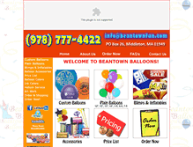 Tablet Screenshot of beantownballoons.com